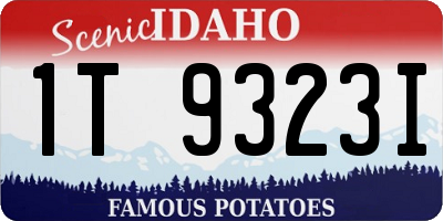 ID license plate 1T9323I