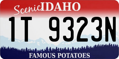ID license plate 1T9323N
