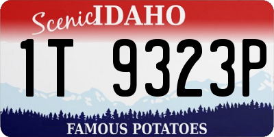 ID license plate 1T9323P