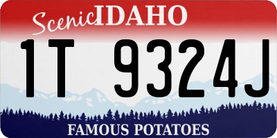 ID license plate 1T9324J
