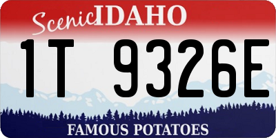 ID license plate 1T9326E