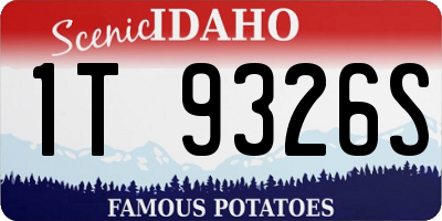 ID license plate 1T9326S
