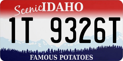 ID license plate 1T9326T