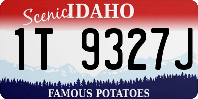ID license plate 1T9327J