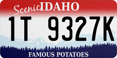 ID license plate 1T9327K