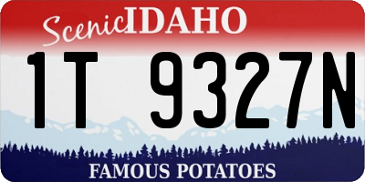 ID license plate 1T9327N