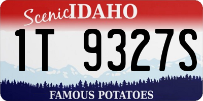 ID license plate 1T9327S