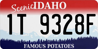 ID license plate 1T9328F