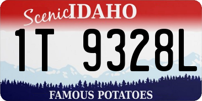 ID license plate 1T9328L