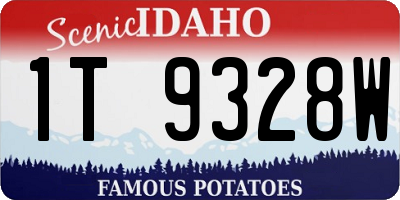 ID license plate 1T9328W