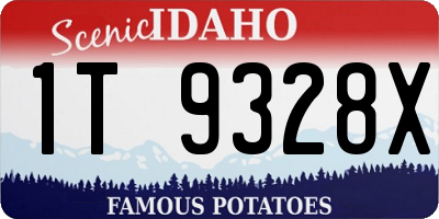 ID license plate 1T9328X