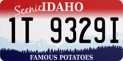 ID license plate 1T9329I