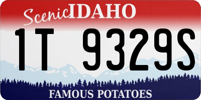 ID license plate 1T9329S