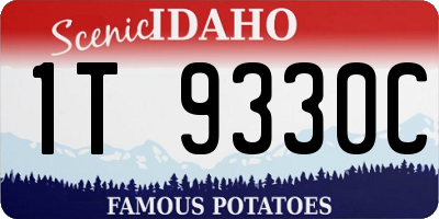 ID license plate 1T9330C