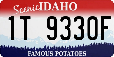 ID license plate 1T9330F