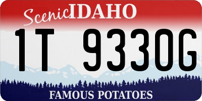 ID license plate 1T9330G