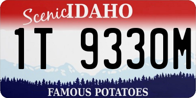 ID license plate 1T9330M