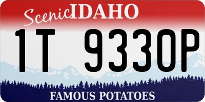 ID license plate 1T9330P