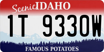 ID license plate 1T9330W