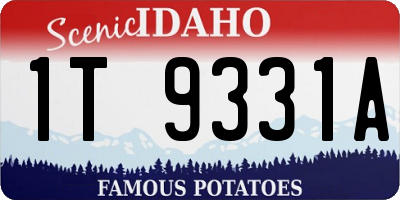 ID license plate 1T9331A