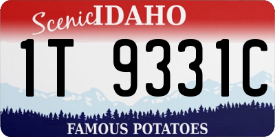ID license plate 1T9331C
