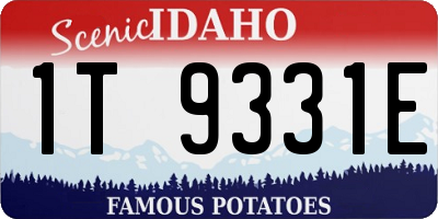 ID license plate 1T9331E
