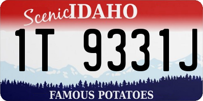 ID license plate 1T9331J