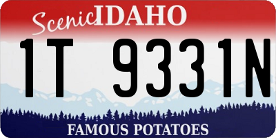 ID license plate 1T9331N
