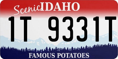 ID license plate 1T9331T