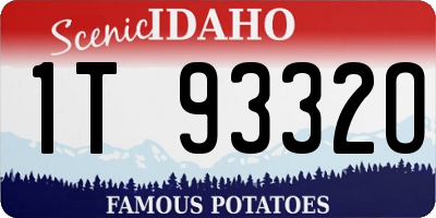 ID license plate 1T9332O