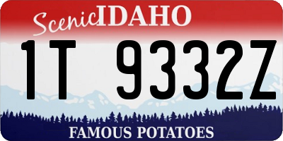 ID license plate 1T9332Z