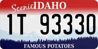 ID license plate 1T9333O