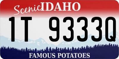 ID license plate 1T9333Q