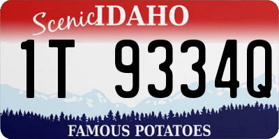 ID license plate 1T9334Q