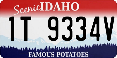 ID license plate 1T9334V
