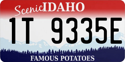 ID license plate 1T9335E