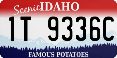 ID license plate 1T9336C