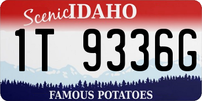 ID license plate 1T9336G