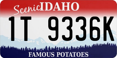 ID license plate 1T9336K