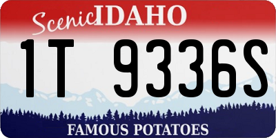 ID license plate 1T9336S