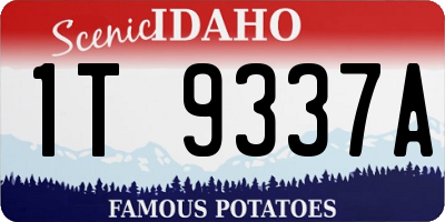 ID license plate 1T9337A