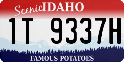 ID license plate 1T9337H