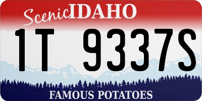 ID license plate 1T9337S