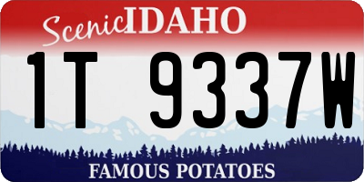ID license plate 1T9337W