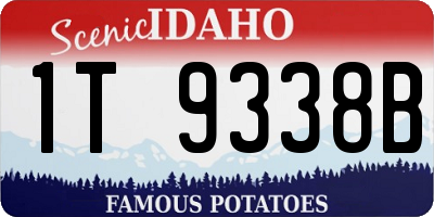 ID license plate 1T9338B