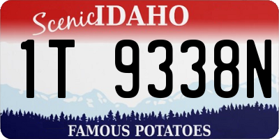 ID license plate 1T9338N