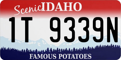 ID license plate 1T9339N