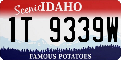 ID license plate 1T9339W