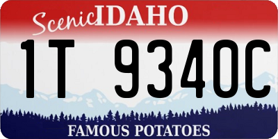 ID license plate 1T9340C
