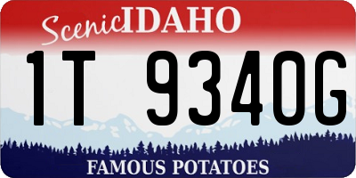 ID license plate 1T9340G